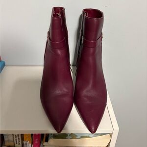 Michael Kors Dark Red Ankle Boots